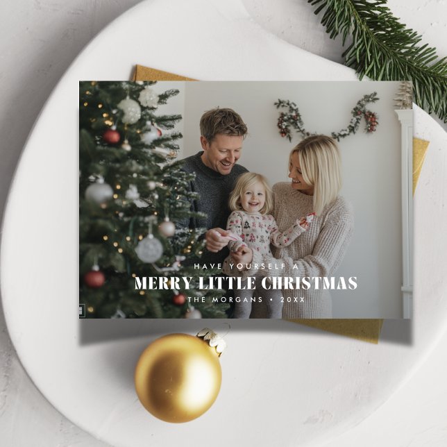 Joyeux petit Noël Carte photo superposition de fam (Créateur téléchargé)