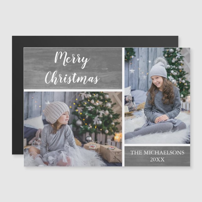 Joyeux petit Noël Magnet photo (Devant / Derrière)