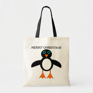 Joyeux pingouin de Noël personnalisé sac cadeau