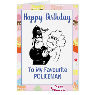 Joyeux policier d'anniversaire