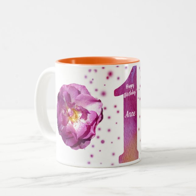 Joyeux premier anniversaire Mug à deux tons (Devant gauche)