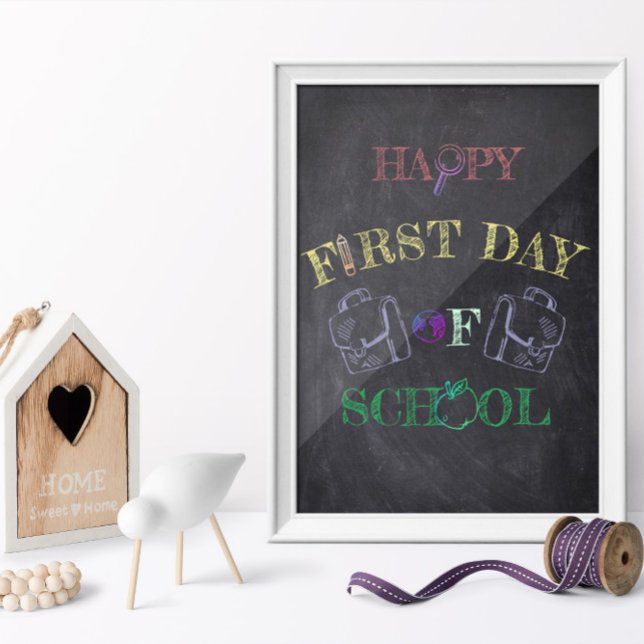 Joyeux Premier jour de l'école Poster Cadeau pour  (Créateur téléchargé)