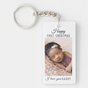 Joyeux premier Noël Nouveau papa bébé photo