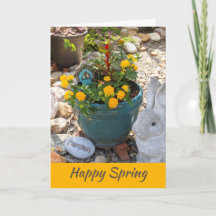 Joyeux Printemps, Carte de Jardin de Jardin arrièr