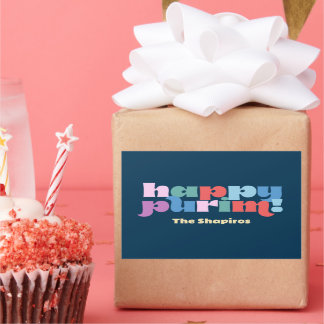 Joyeux Purim Sameach étiquette pour manot de pêche