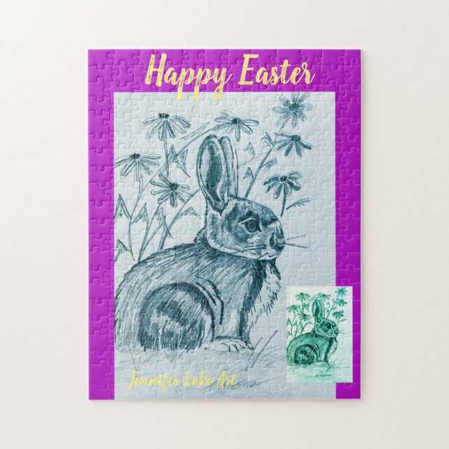 Joyeux Puzzle Bunny de Pâques (Vertical)
