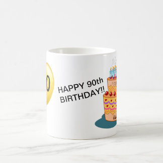 - Joyeux quatre-vingt-dixième anniversaire - tasse