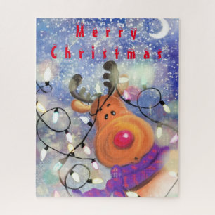 Joyeux Reindeer Noël Puzzle
