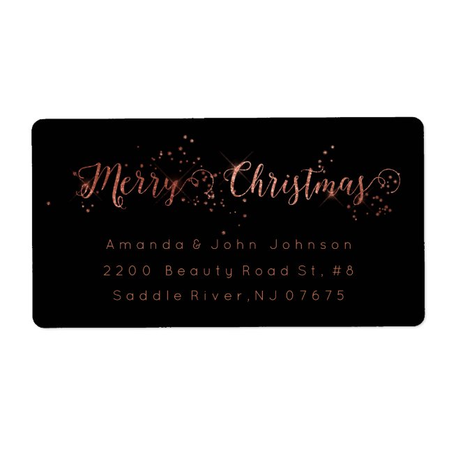 Joyeux Rose de Noël Gold Rose Retourner Adresse La (Devant)