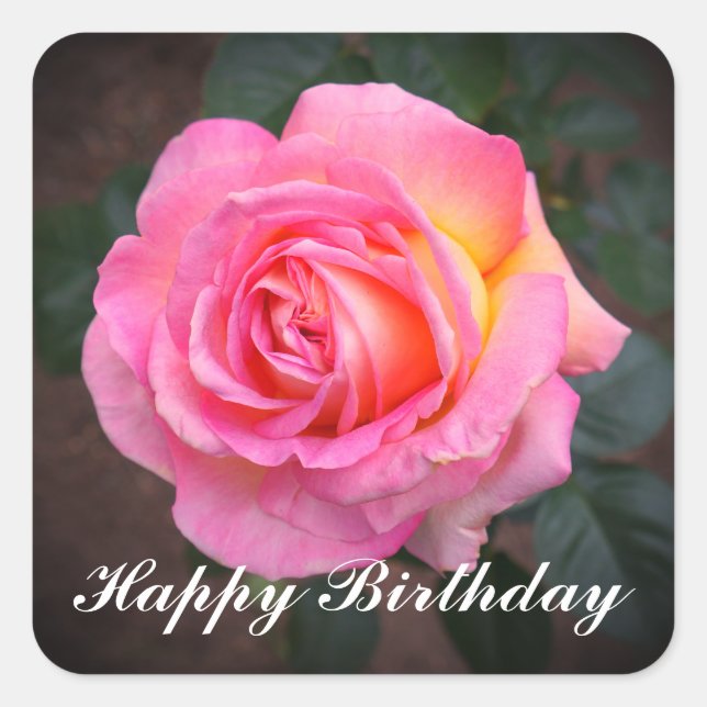 Joyeux Rose Elle Anniversaire #3 Stickers (Devant)