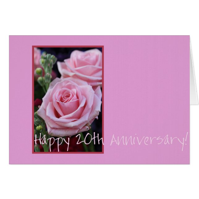 Joyeux roses du 20e anniversaire (Devant horizontal)