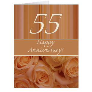 Joyeux roses du 55e anniversaire