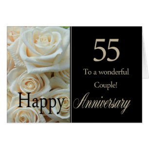 Joyeux roses du 55e anniversaire