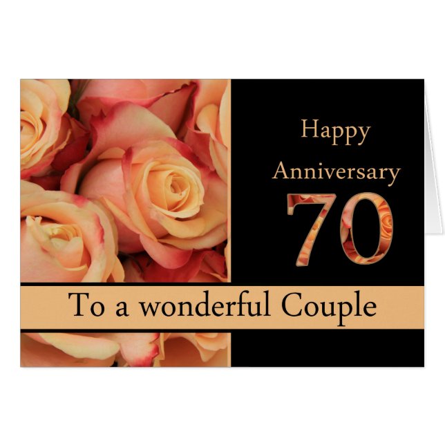 Joyeux roses du 70e anniversaire (Devant Horizontal)
