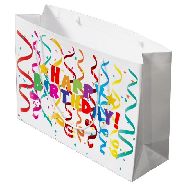 Joyeux sac cadeau d'anniversaire (Dos Angle)