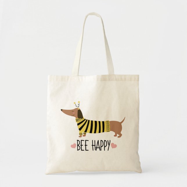 Joyeux Sac fourre-tout Dachshund Bumblebee (Devant)