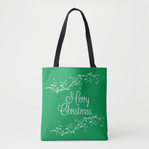 Joyeux Sac fourre-tout de Noël Green Floury