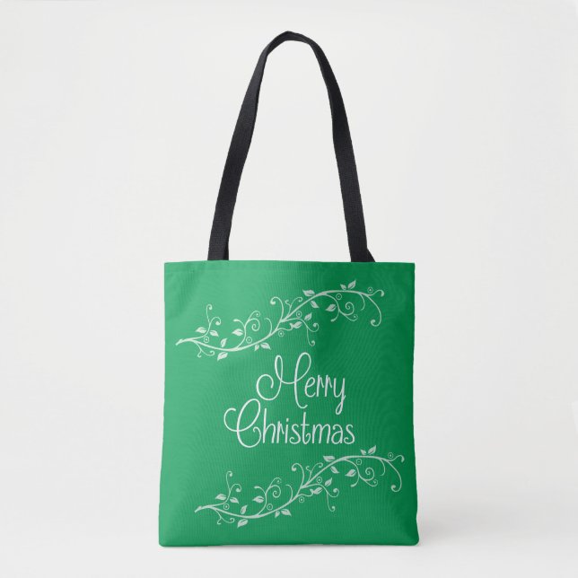 Joyeux Sac fourre-tout de Noël Green Floury (Devant)