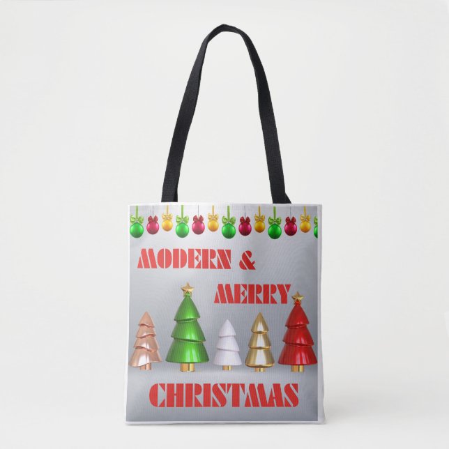 Joyeux Sac fourre-tout de Noël moderne - Design de (Devant)