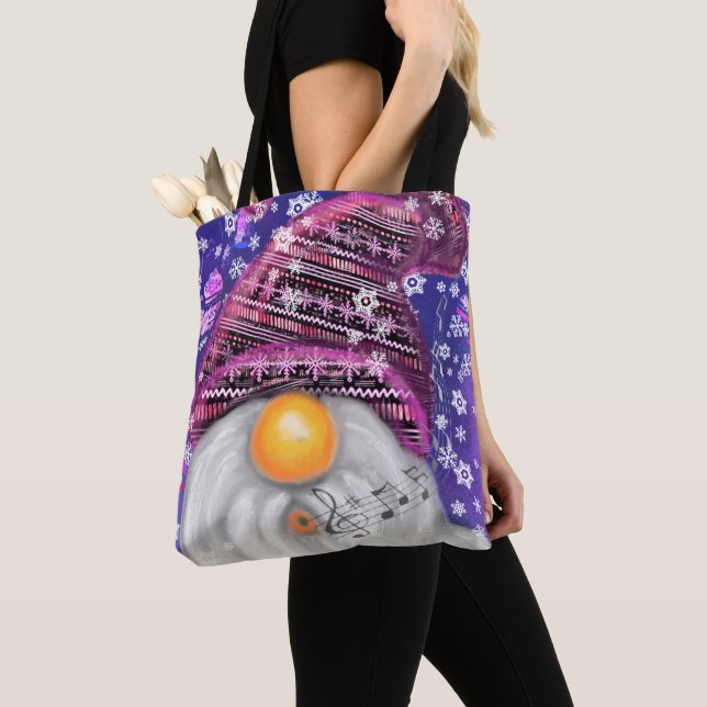 Joyeux Sac fourre-tout Gnome de Noël (De près)