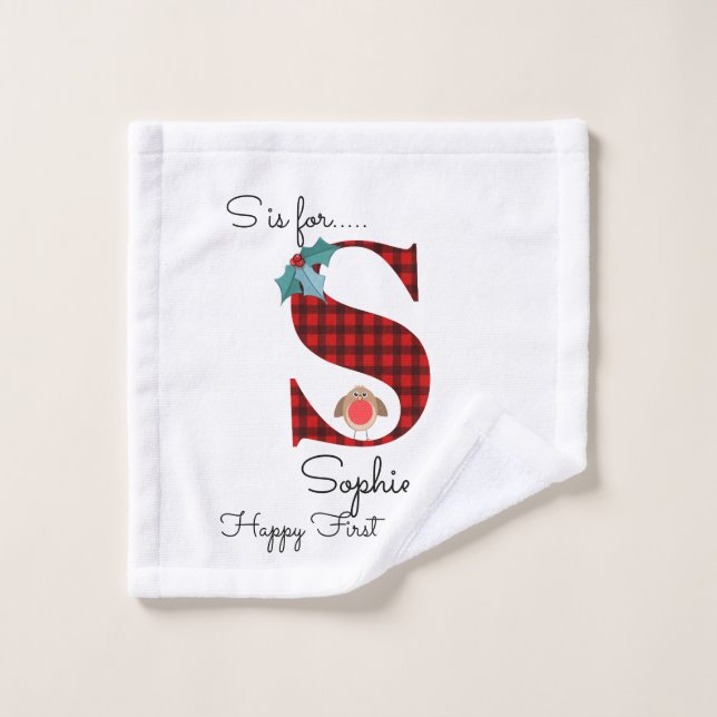 Joyeux sapin de bûcheron de Noël (Gant de toilette)