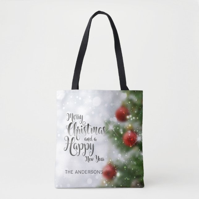 Joyeux sapin de Noël personnalisé | SAC FOURRE-TOU (Devant)