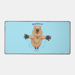 Joyeux sauter quokka dessin animé
