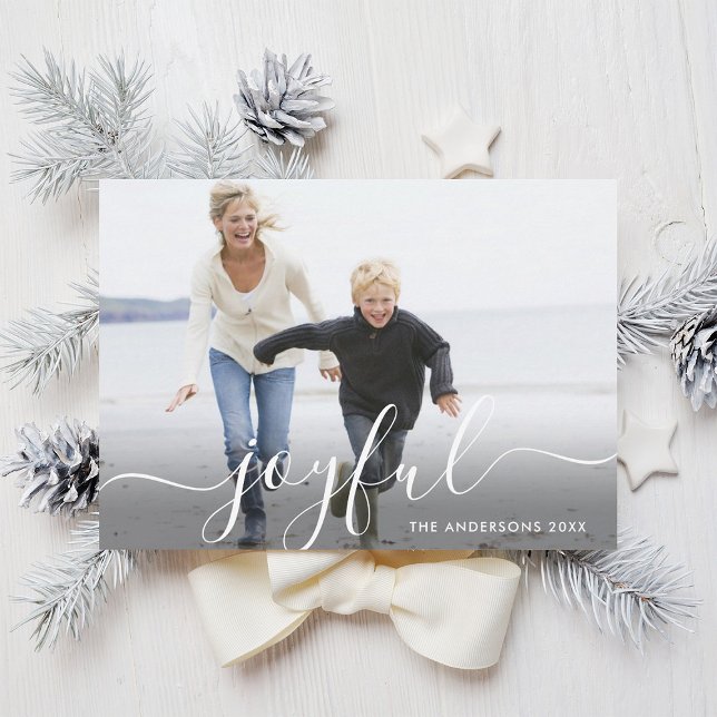 Joyeux Script Carte photo de vacances (Créateur téléchargé)