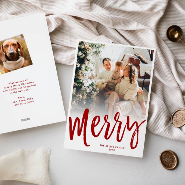Joyeux script de la brosse carte de Noël, retour p (Créateur téléchargé)