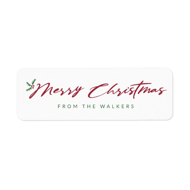 Joyeux script de Noël avec design pin & baies (Devant)