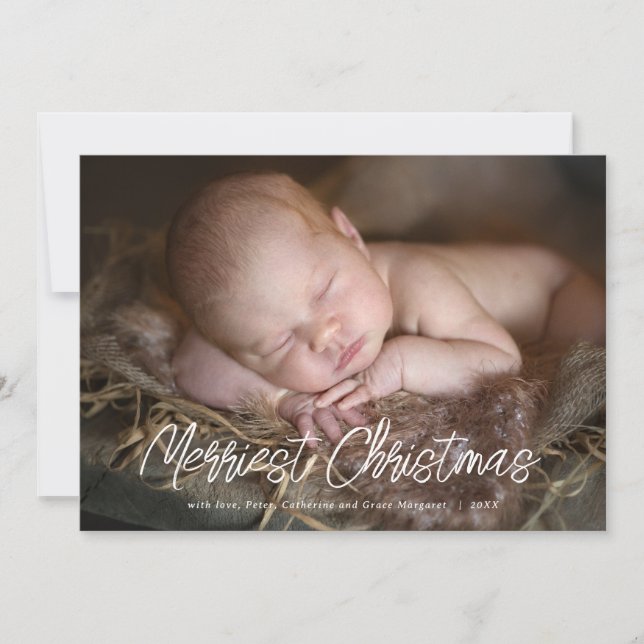Joyeux script de Noël | Carte photo de vacances (Devant)