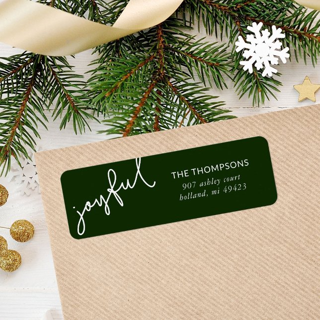 Joyeux Script Holiday Adresse de retour (Créateur téléchargé)