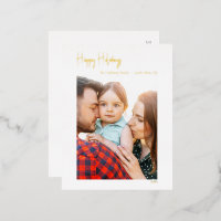 Joyeux Script Vacances Vertical Photo Or