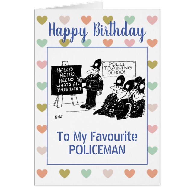 Joyeux Sergent de police d'anniversaire (Devant)