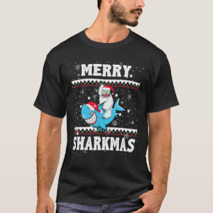 Joyeux Sharkmas Père Noël Shark laide Sweat de N