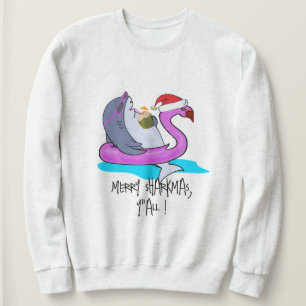Joyeux Sharkmas Y'all Cadeaux de requin Sweatshirt