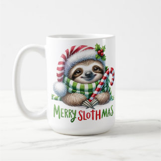 Joyeux Slothmas Sloth Christmas Mug - Fêtes amusan