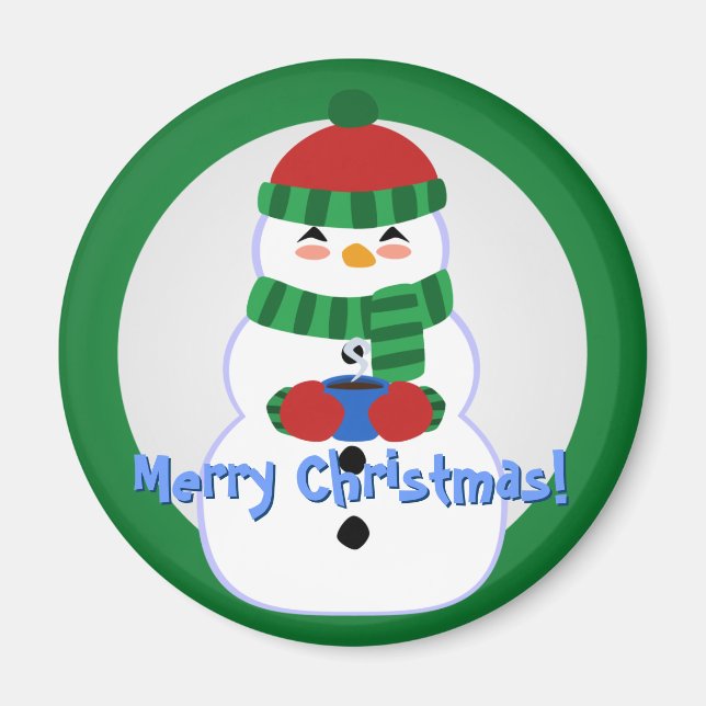 Joyeux Snowman Magnet (Devant)