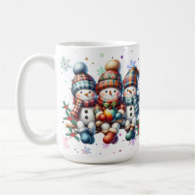 Joyeux Snowmen Fête Mug