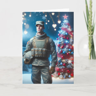 Joyeux soldat de Noël - Carte de voeux pliée