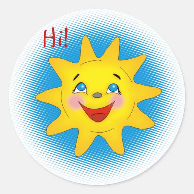 Joyeux soleil - Sticker (Devant)