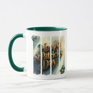 Joyeux St.Patrick's Day brushstroke Mug vertical