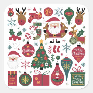 Joyeux Sticker de Noël pour cadeau, & cartes