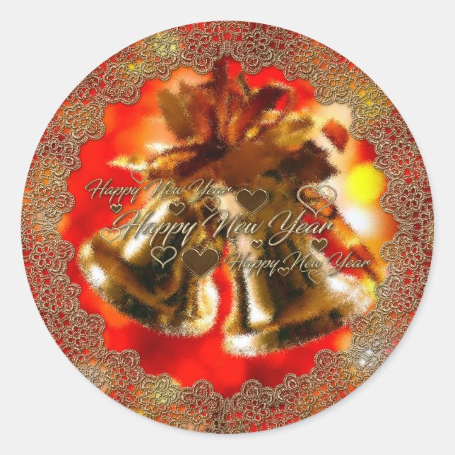 Joyeux Sticker du Nouvel An (Devant)