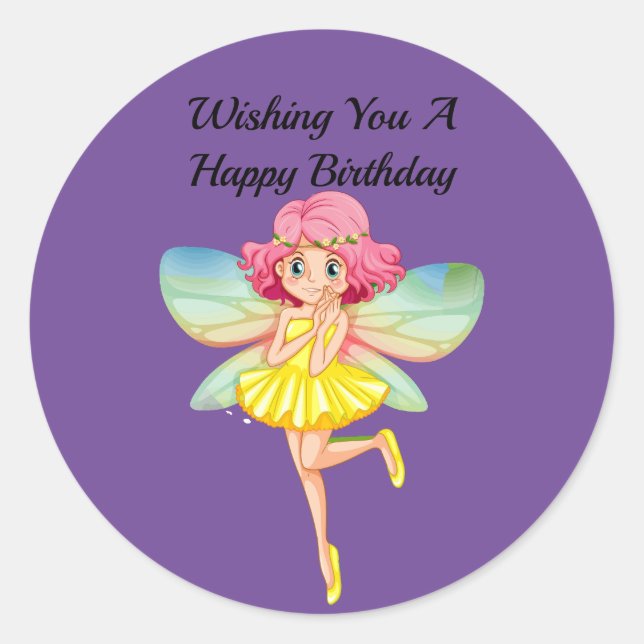 Joyeux Sticker Fairy Anniversaire (Devant)