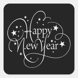 Joyeux Sticker personnalisé du Nouvel An