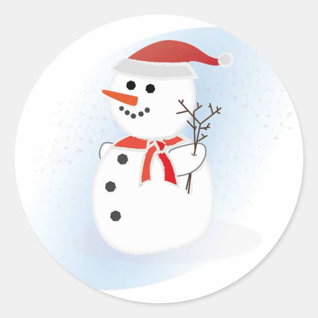 Joyeux Sticker Snowman de Noël ou Joyeux (Devant)