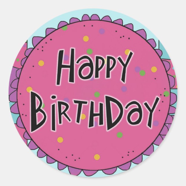 Joyeux Stickers Amusants Anniversaire (Devant)