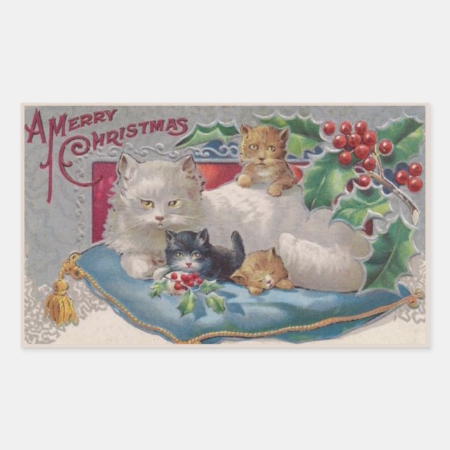 Joyeux stickers de chat Kitty Christmas (Devant)