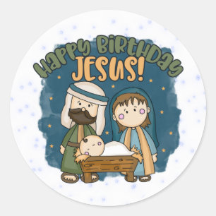 Joyeux Stickers Jésus anniversaire